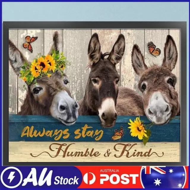 Full Embroidery 11CT 3 Strands Counted Three Donkeys Cross Stitch (SZX931-2)
