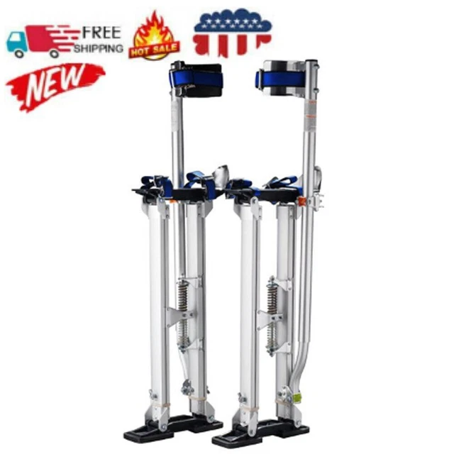 Pentagon Tools Professional 24"-40" Drywall Stilts For Sheetrock Silver