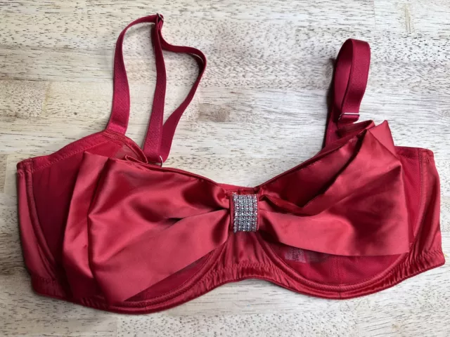 Victorias Secret Dream Angels Push-up Without Padding LUXE Red Satin Bow  Bra 