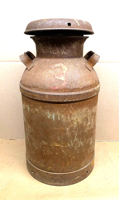 Vintage 10 Gallon Milk Can - As Found