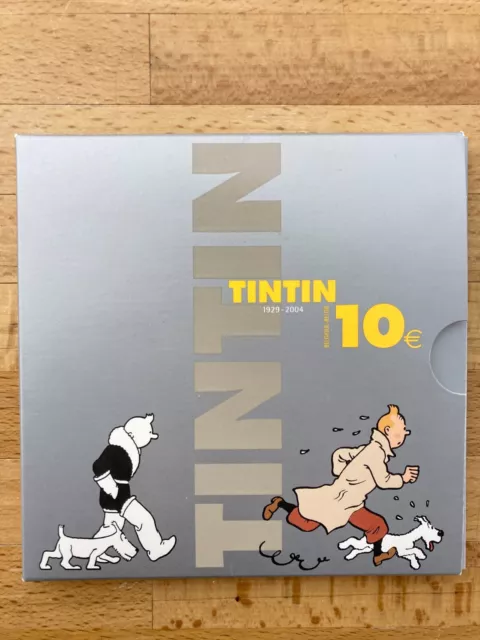 10 € Original Tintin Silbermünze von 2004 - 75. Jahrestag von Tintin