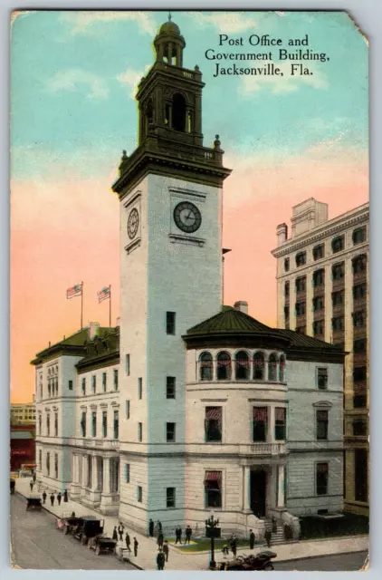 Jacksonville, Florida - Post Office & Government Building - Vintage Postcard
