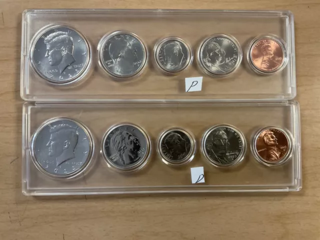 2023 P & D Mint Set, Birth Set in New Holder; 10 BU/MS Coins; Half Dollar - Cent