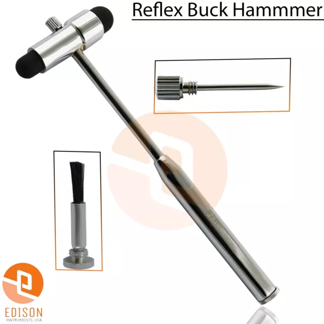 Medical Buck Reflex Hammer,Neurological,Diagnostic,With Brush/pin T-Shape
