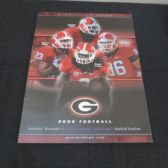 2009 UGA Georgia Bulldogs Program vs Tennessee Tech Nov 7, 2009