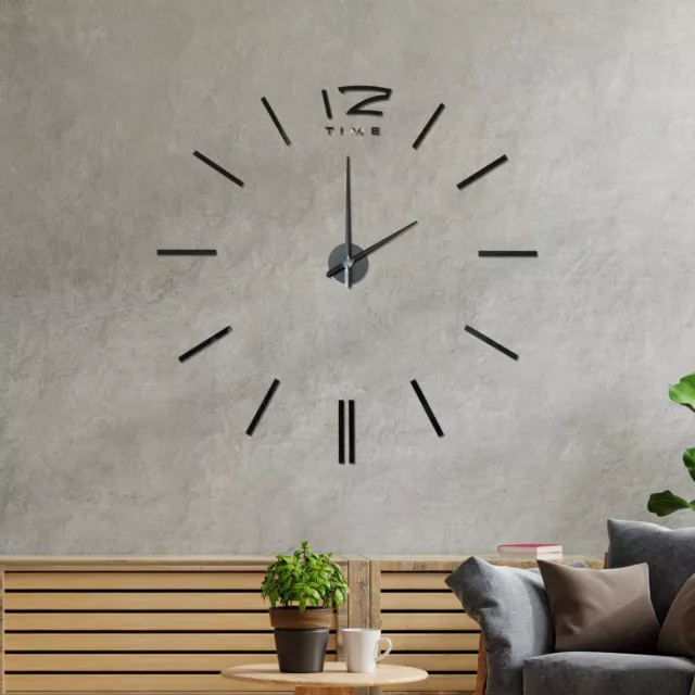 Home Decoration Large Vintage Looking MDF Wall Clock Interior 60x60x4.5cm