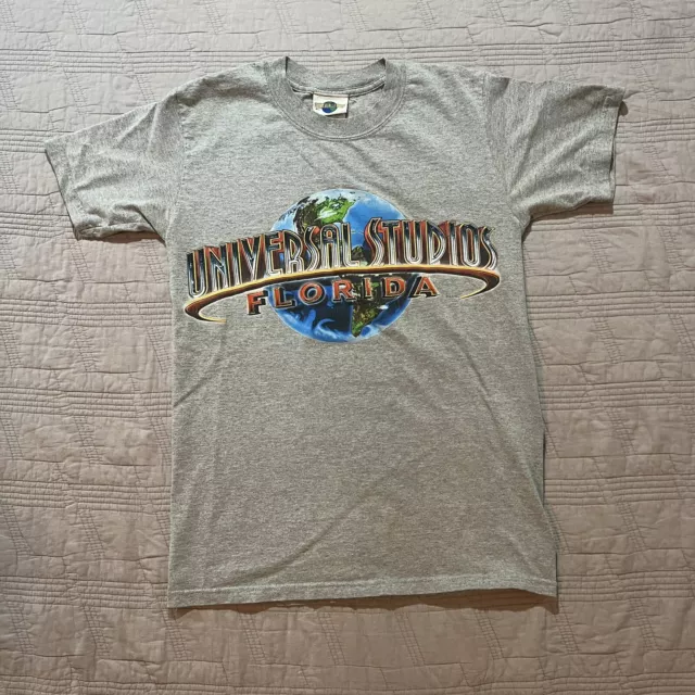 VINTAGE Y2K UNIVERSAL Studios Florida Globe Logo Gray T-Shirt Men’s