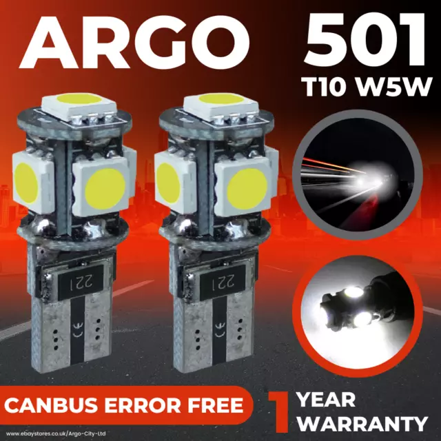 Fits Mercedes C-Class W203 Canbus Led 5 Smd Side Light White 00-07 Parking Bulbs