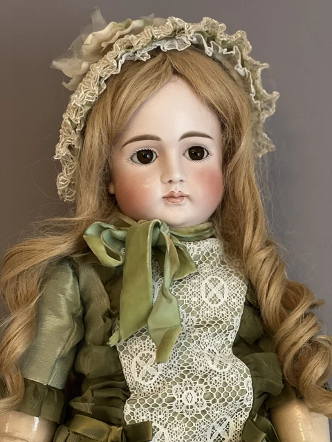 Antique German 23” Kestner 15 Pouty Closed Mouth Bisque Head Doll