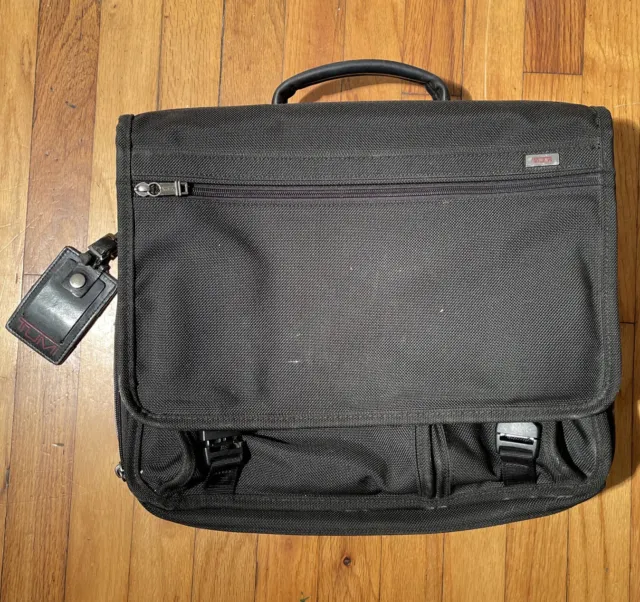 Tumi Alpha Briefcase Ballistic Nylon Messenger Laptop Bag 26071D4