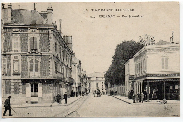 EPERNAY - Marne - CPA 51 - shops - Crédit Lyonnais rue Jean Moet
