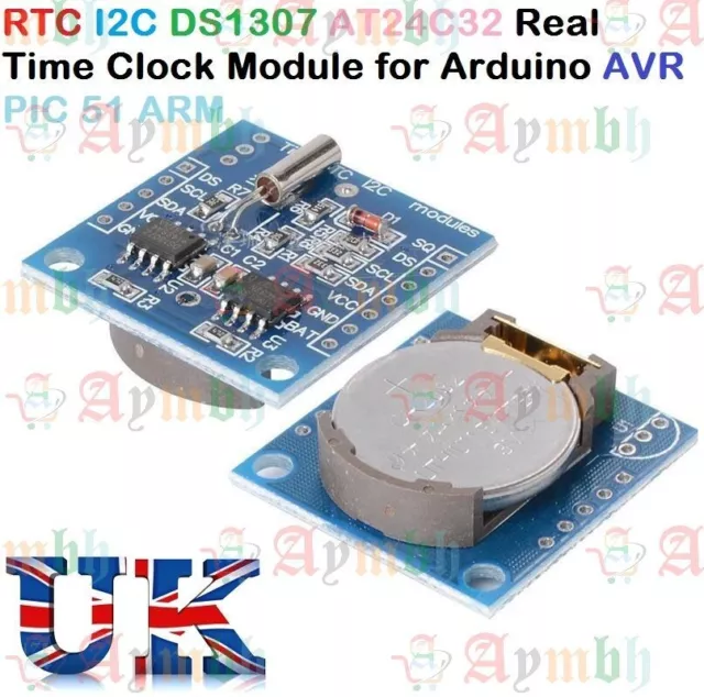 RTC I2C DS1307 AT24C32 Real Time Clock Module for Arduino AVR PIC 51 ARM TINY UK