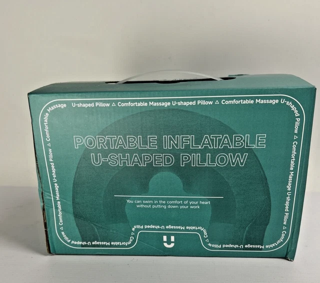 Portable, Inflatable Massage U-Shaped Neck Pillow.