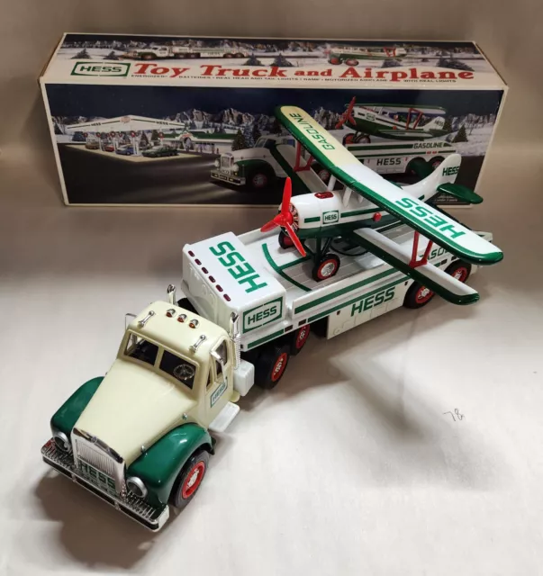 Hess 2002 Truck and Airplane Toy - White vintage die cast collectible rare