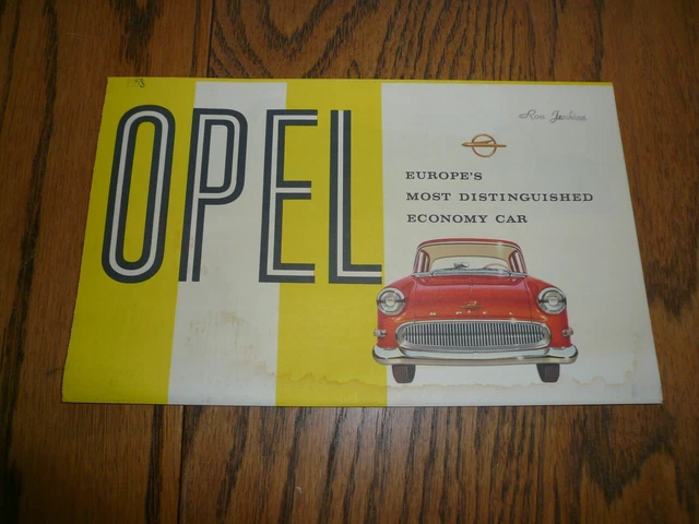 1958 Opel Sales Brochure - Europe's Most Distinguished Economy Car - Foldout
