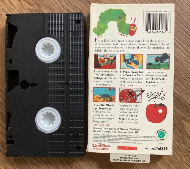 RARE! THE Very Hungry Caterpillar and Other Stories Eric Carle VHS ...
