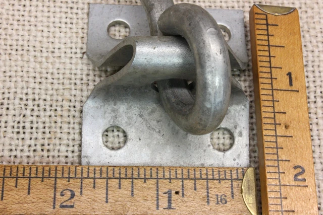 old Swivel Plant Hook Porch steel hanger rustic 1 3/4 X 1 7/8 X 3 3/4” vintage 5