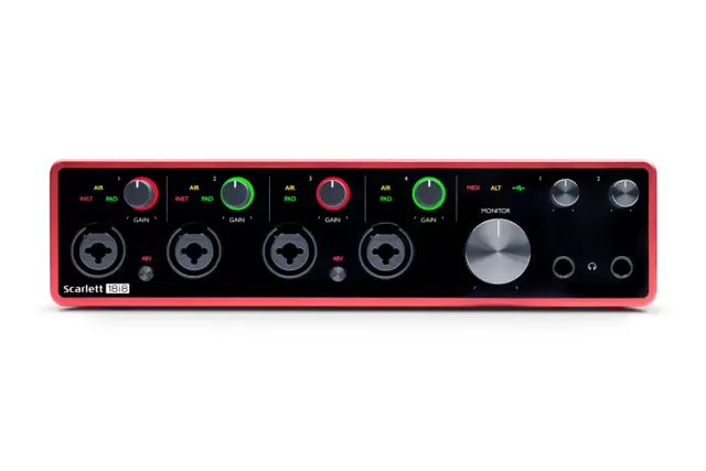 Focusrite Scarlett 18i8 (3rd Gen) - 18 - In, 8 - Out USB Audio Interface