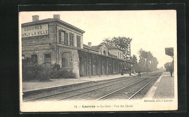 CPA Louvres, La Gare, Vue des Quais