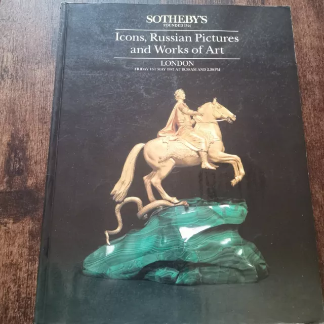 Sotheby's May 1987 auction catalogue Icons Russian pictures art London