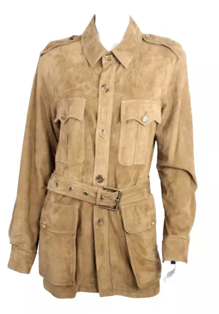 RALPH LAUREN COLLECTION $3,490 Khaki Brown Lamb Suede RL SAFARI Jacket 10