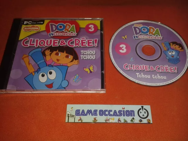 Dora THE EXPLORER Click & Cree ! No. 3 Tchou PC Cd-rom Windows