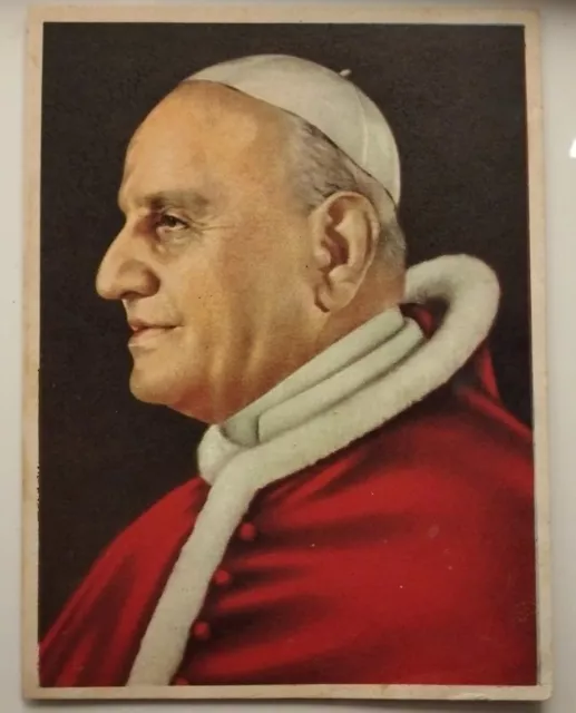 Santino / Cartolina. Papa Giovanni XXIII Collegio Missionario S. Cuore Andria