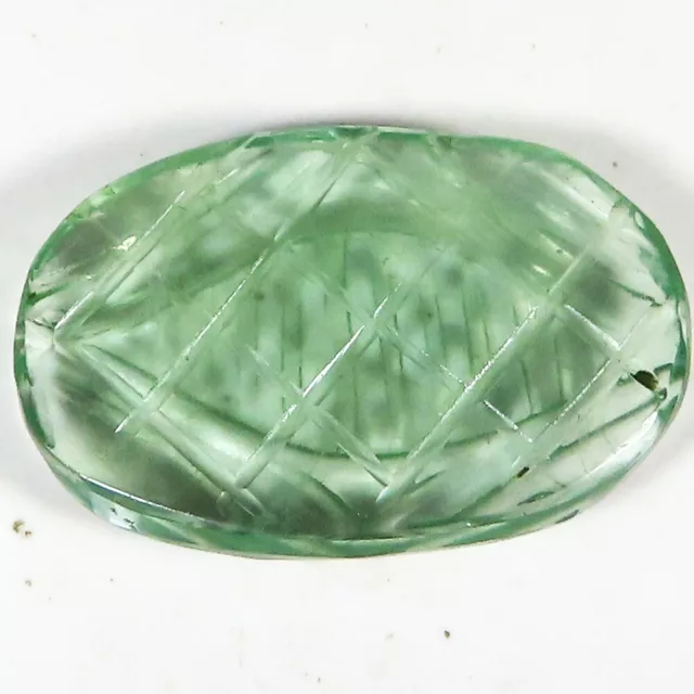 30.20 CT Natural Green Fluorite Carved Oval Cabochon Gemstone 19x29x4 MM-349 2