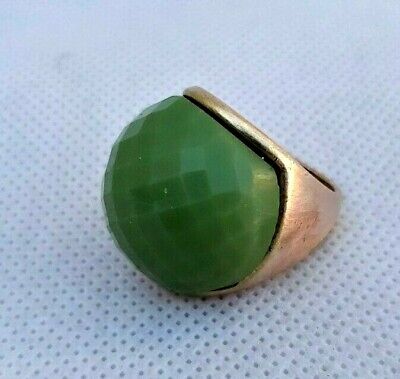 Extremely Ancient Bronze Ring Artifact Bronze Ring Green Stone Authentic
