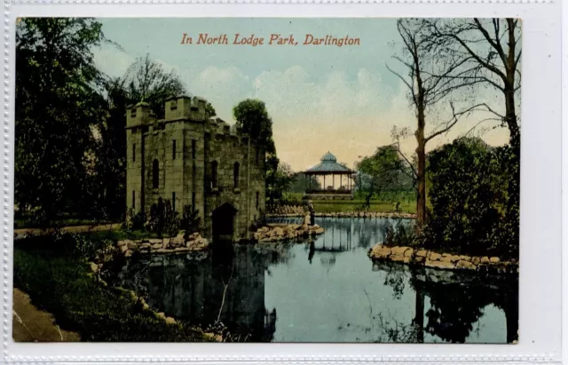 (Gc8044) Bandstand im North Lodge Park, DARLINGTON, Durham 1912