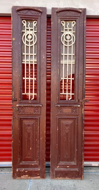 Antique Architectural Salvaged Wood & Iron Doors. Wine Cellar Barn Grand Entry