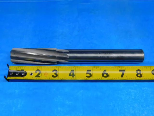 Tri-Angle 1" O.d. Hss Chucking Reamer 7/8 Shank Spiral 8 Flute 8 1/8 Oal 1.0