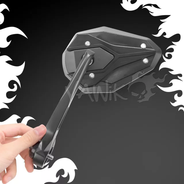 Bar End Black Mirrors VIPERII Compatible With Triumph Water-Cooled Motorcycles ε