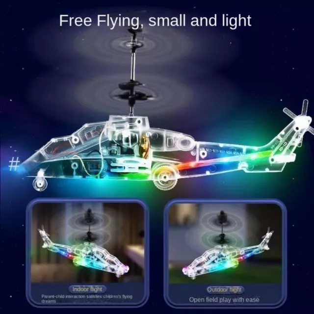 Red Blue Induction Toy Helicopter Flying Toys Mini Drone  Boys Girls