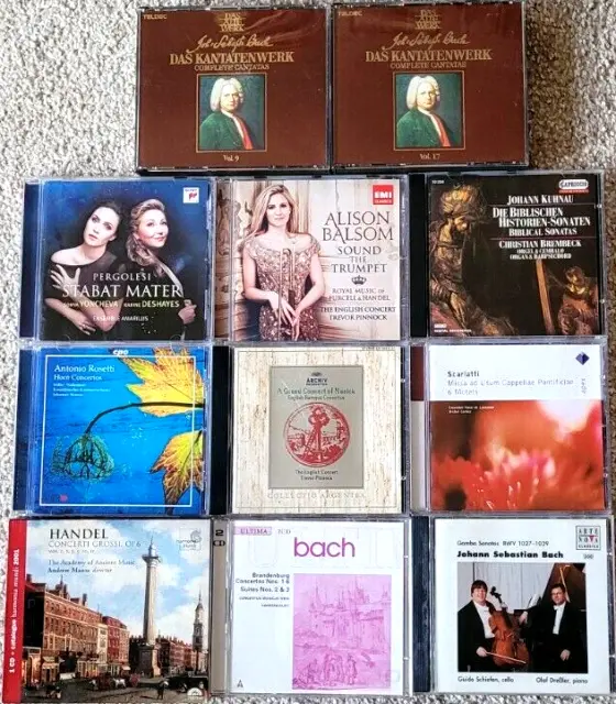 Classical Baroque & Early Music CDs X 12 (15 Discs) Job Lot Bundle
