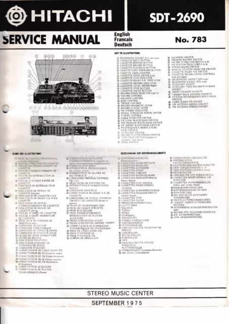 Service Manual-Anleitung für Hitachi SDT-2690