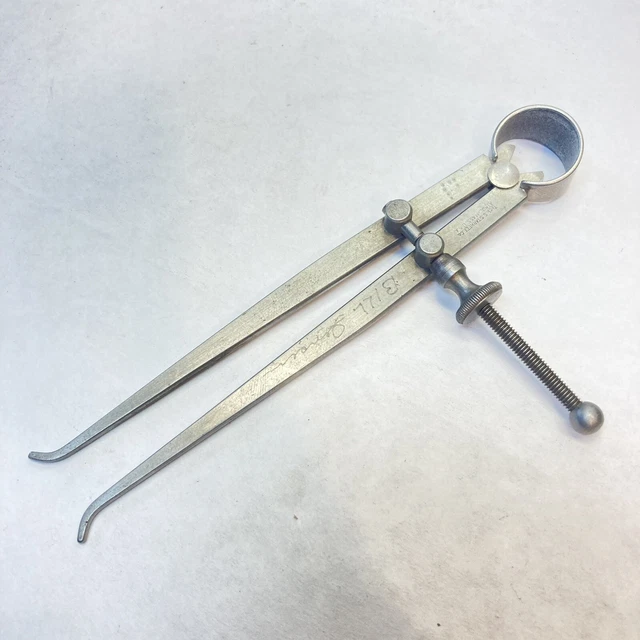 Starrett 73A-5 Yankee Spring-Type Inside Caliper, 5" Size, Solid Nut