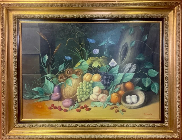 Quadro dipinto Maria Maddalena con angeli paesaggio olio su tela'600
