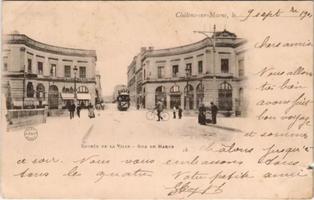 CPA CHALONS-sur-MARNE - entrance to the city Rue de MARNE (126095)