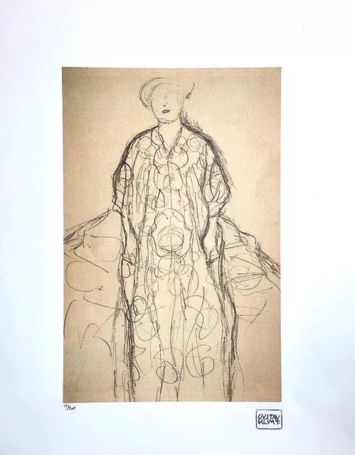 GUSTAV KLIMT "SKIZZE" Lithographie 161/200, signiert, 50 x 70 cm