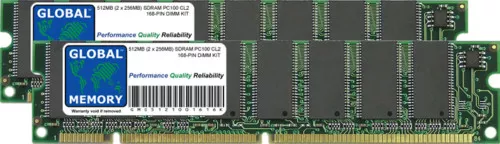 512MB (2 x 256MB) SDRAM PC100 100MHz 168-PIN DIMM MEMORY RAM KIT FOR DESKTOPS