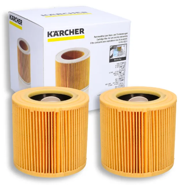 2x Kärcher 6.414-552.0 Filtre à cartouche d'origine SE4001, WD2, WD3 (Premium)