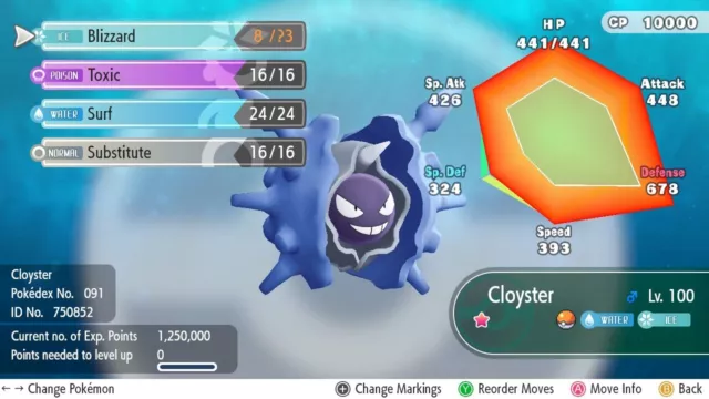 Shiny/non-shiny Shellder/cloyster 6IV Pokémon Scarlet/violet