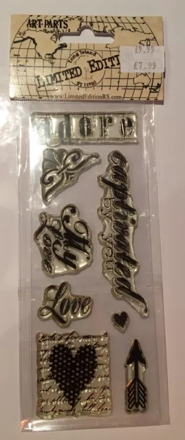 Kunstteile Love Heart Adore Captivated by You Craft Block Stempel brandneu in Verpackung