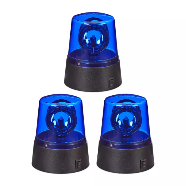 Lumière LED bleue lot 3 Gyrophare fête Jeux lumière DJ sans fil Lampe enfants