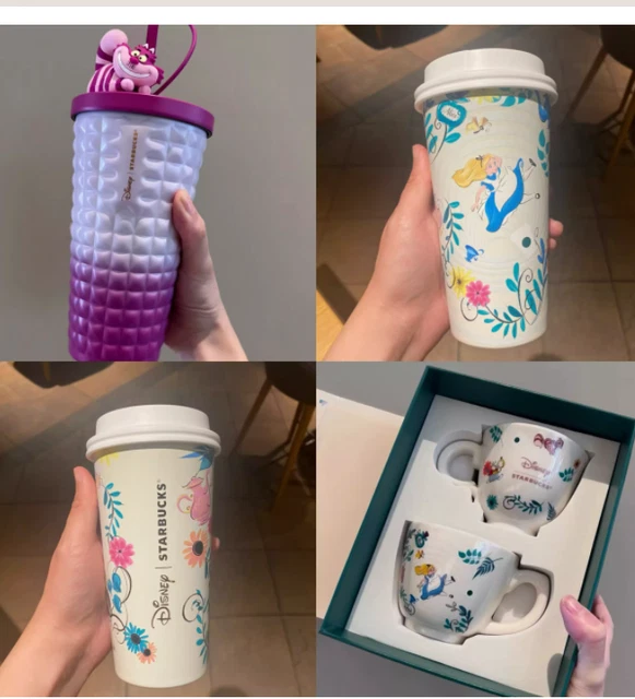 STARBUCKS X DISNEY 2024 China Alice In Wonderland Tumbler Cat Topper