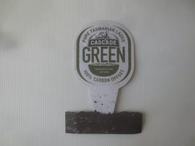 1 only Cascade Brewery,Tasmania " GREEN LAGER " ,BEER Coaster UNUSUAL