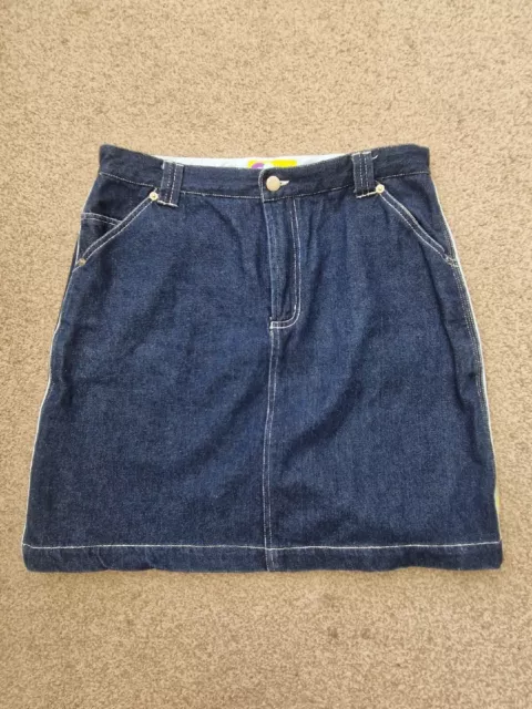 Woman's, Denim, Skirt, Size 12. Dark Blue With Pockets,  Preowned, Brand, Plush