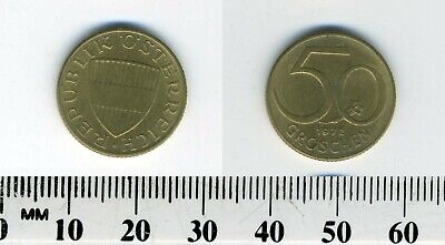 Austria 1972 - 50 Groschen Aluminum-Bronze Coin - Austrian Shield