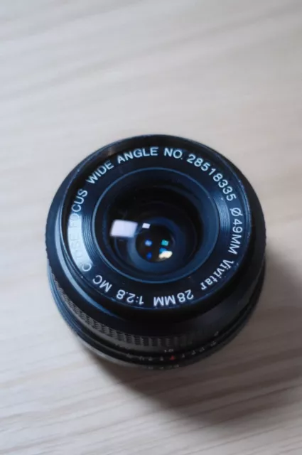 VIVITAR  28mm f2.8 MC CLOSE FOCUS WIDE ANGLE LENS VINTAGE PENTAX K MOUNT